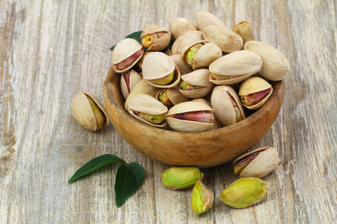  Bowl of pistachios in their shells
