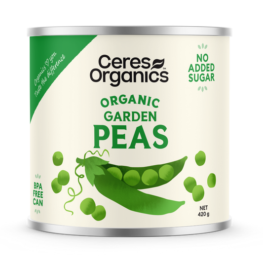 Organic garden peas