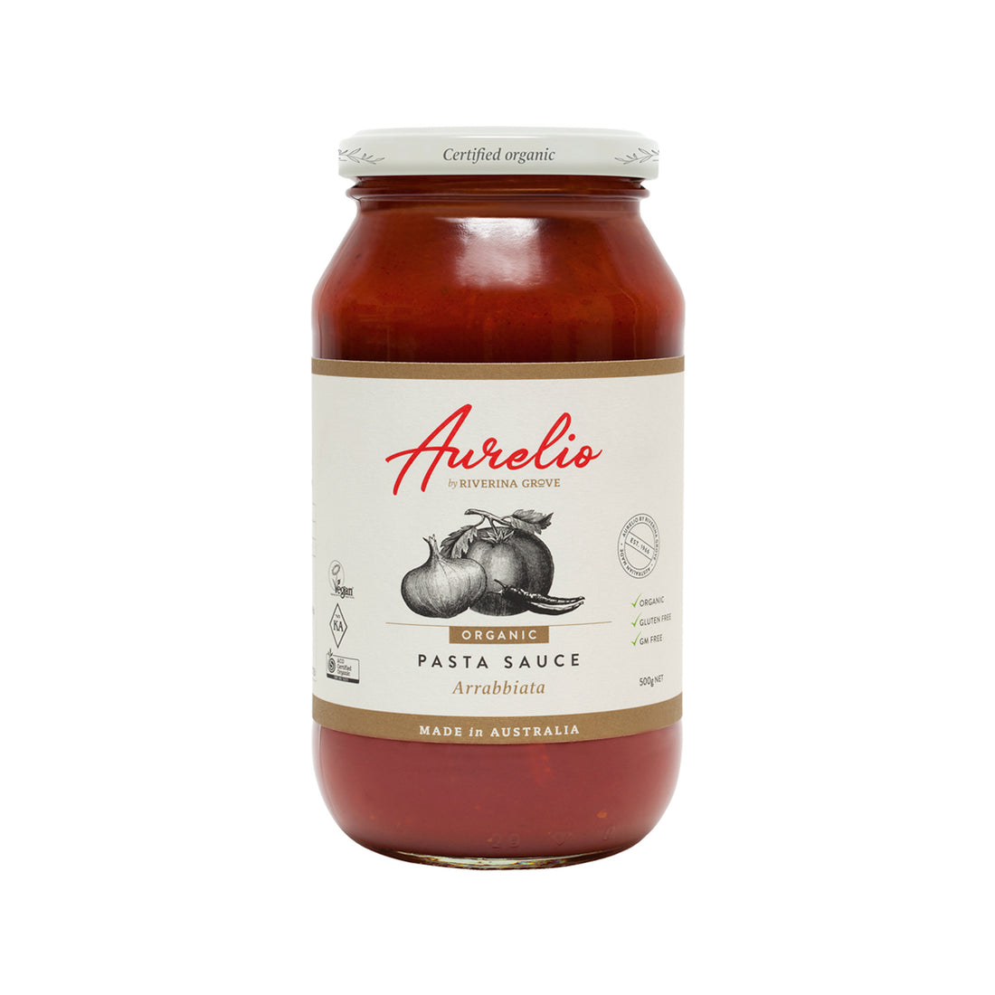Aurelio Organic Arrabbiata Pasta Sauce 500g