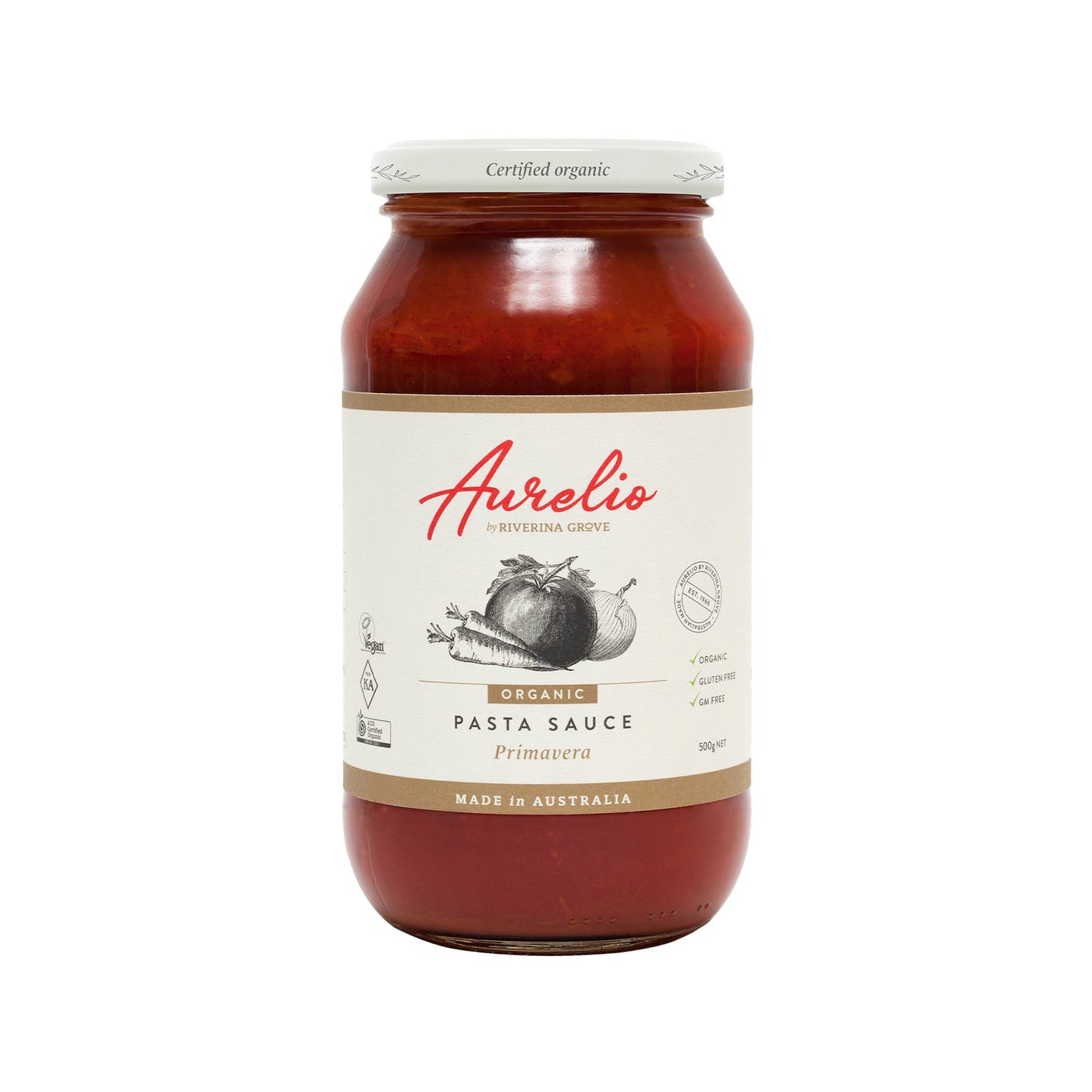 Aurelio Organic Primavera Pasta Sauce 500g