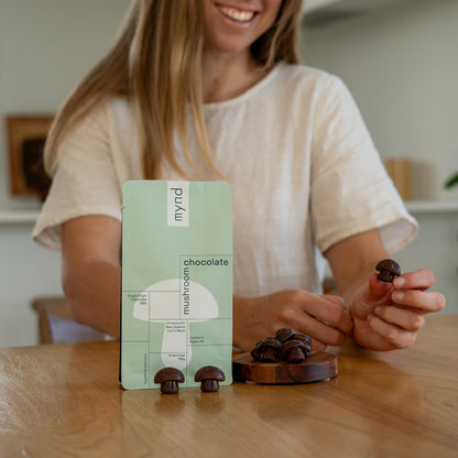 Mynd mushroom-shaped Lion's Mane chocolates